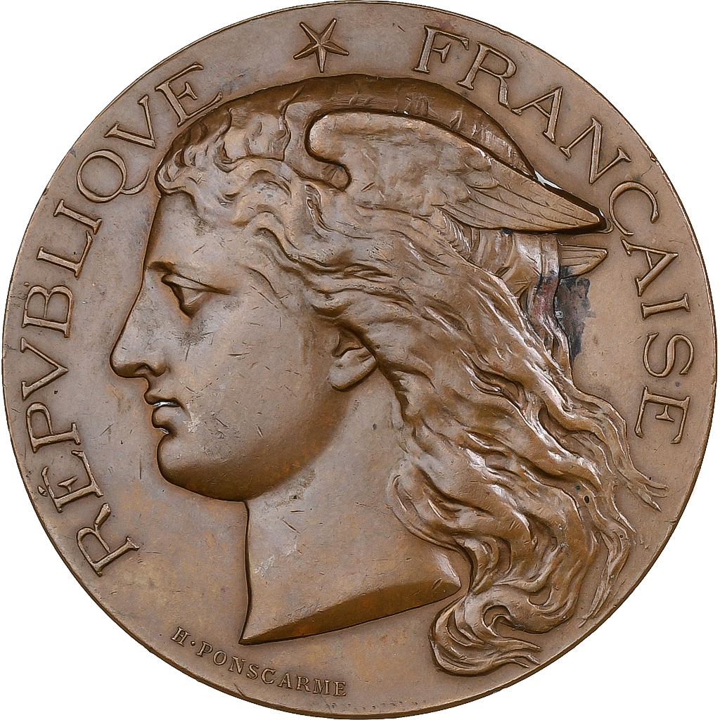 France, Medal, Ministère de l'Agriculture, 1884, Bronze, Ponscarme, 