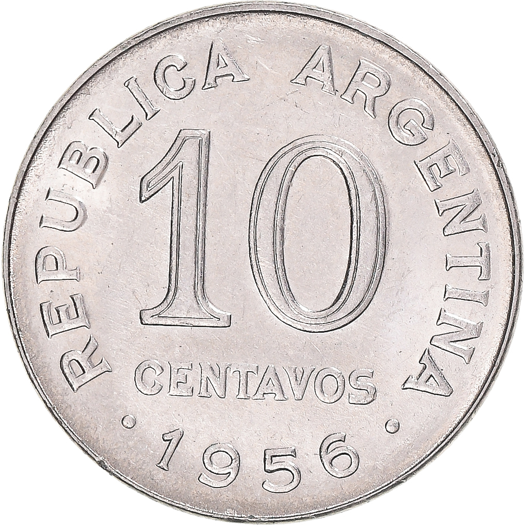 Coin, Argentina, 10 Centavos, 1956
