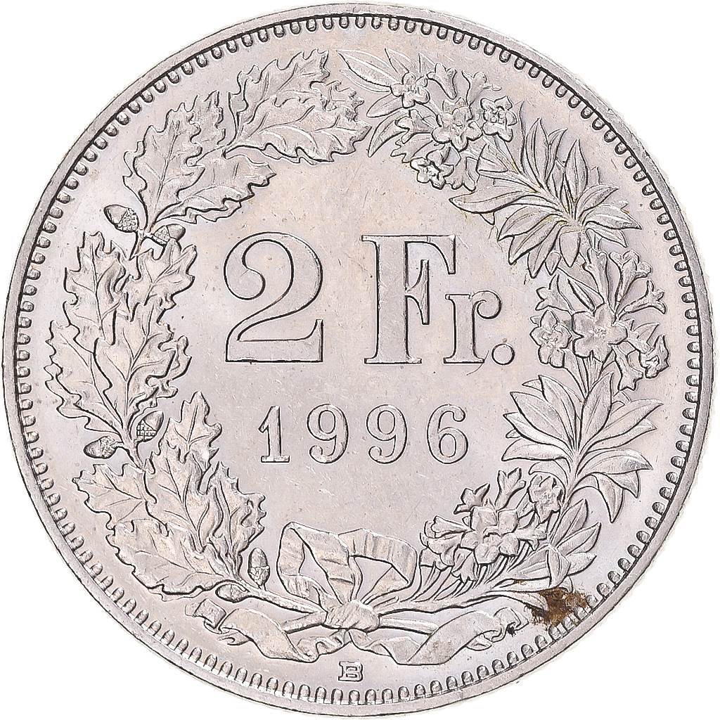 1337029] Coin, Switzerland, 2 Francs, 1996 | eBay