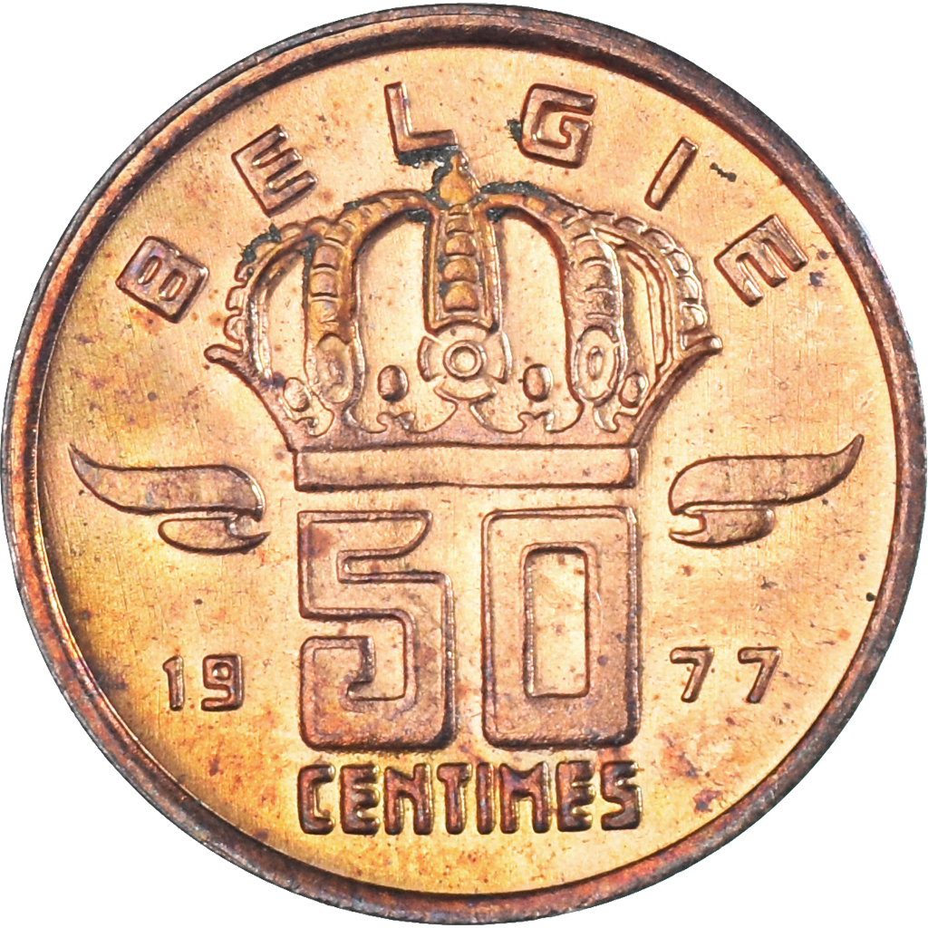 Coin, Belgium, 50 Centimes, 1977