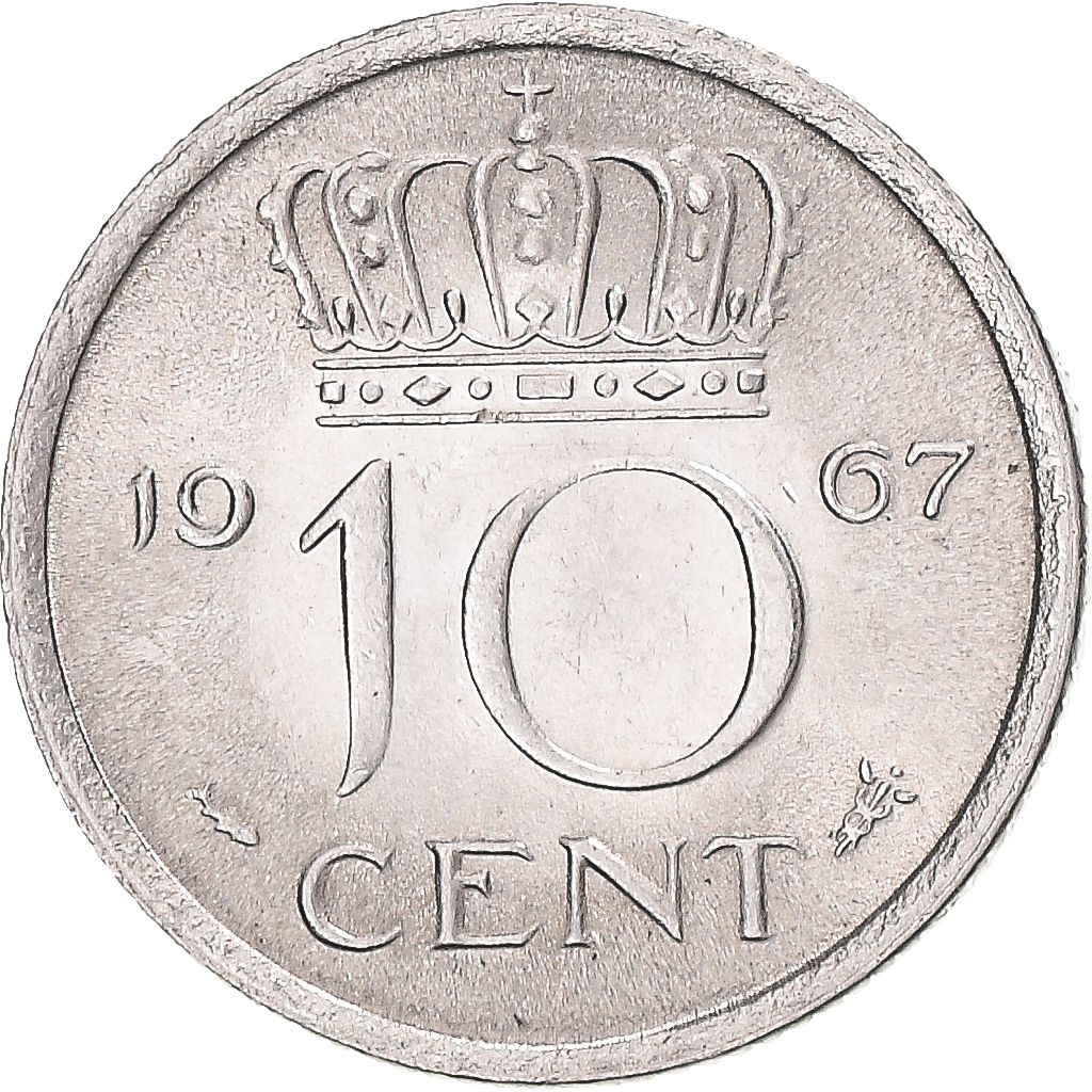 Coin, Netherlands, 10 Cents, 1967