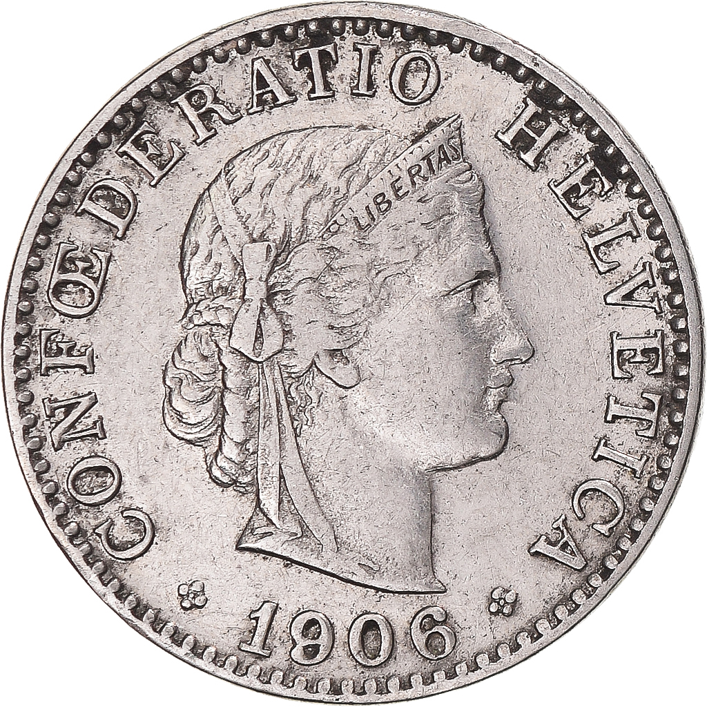 Coin, Switzerland, 20 Rappen, 1906