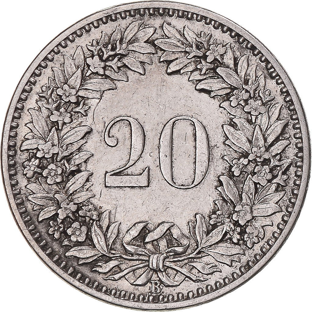 Coin, Switzerland, 20 Rappen, 1906