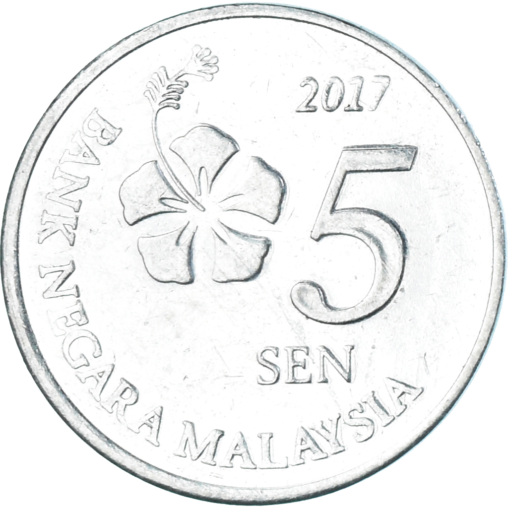 Coin, Malaysia, 5 Sen, 2017