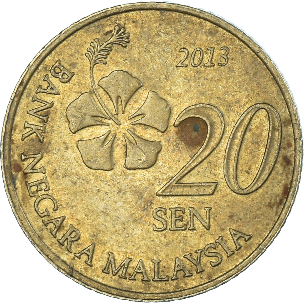 Coin, Malaysia, 20 Sen, 2013