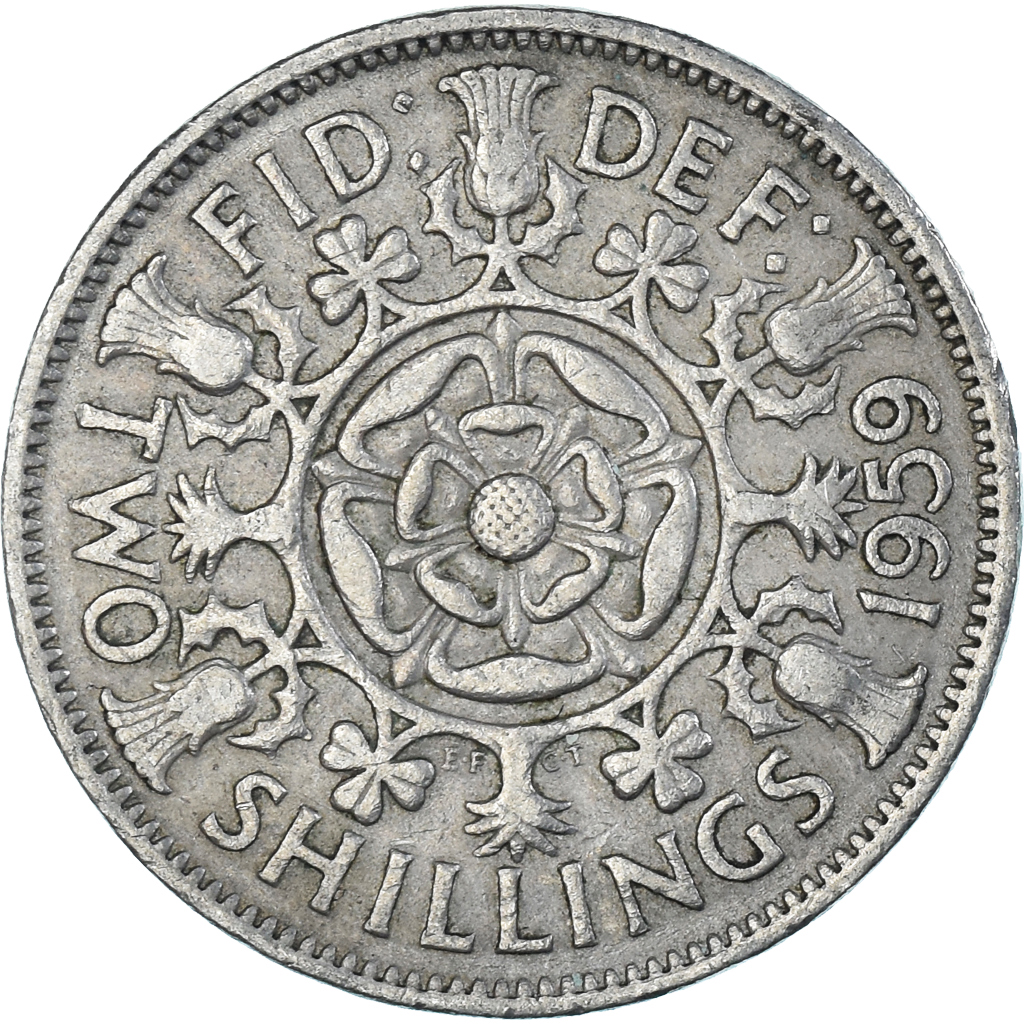 Coin, Great Britain, Florin, Two Shillings, 1959