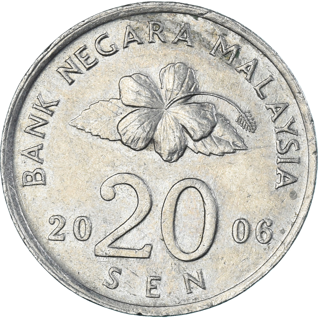 Coin, Malaysia, 20 Sen, 2006