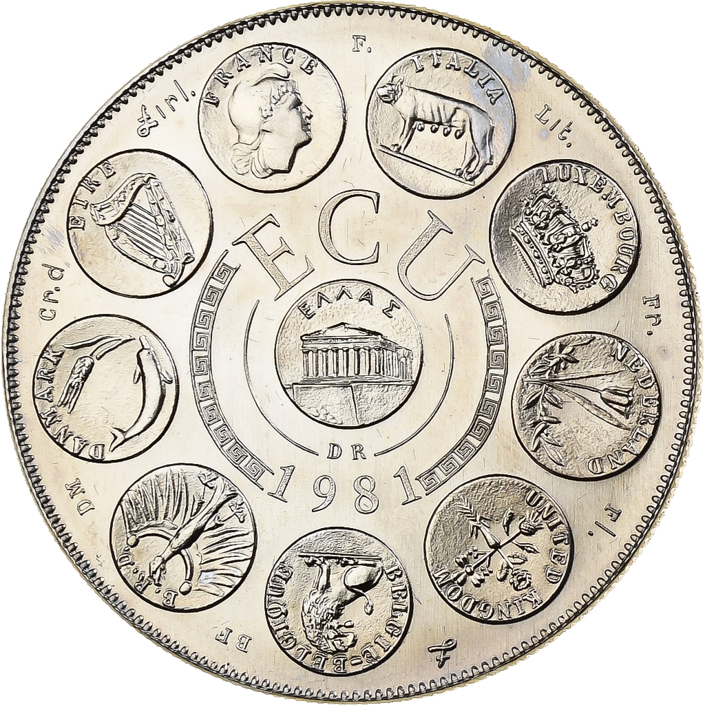 France, Medal, Ecu Europa, 1981, MDP, Copper-nickel, Rodier, 