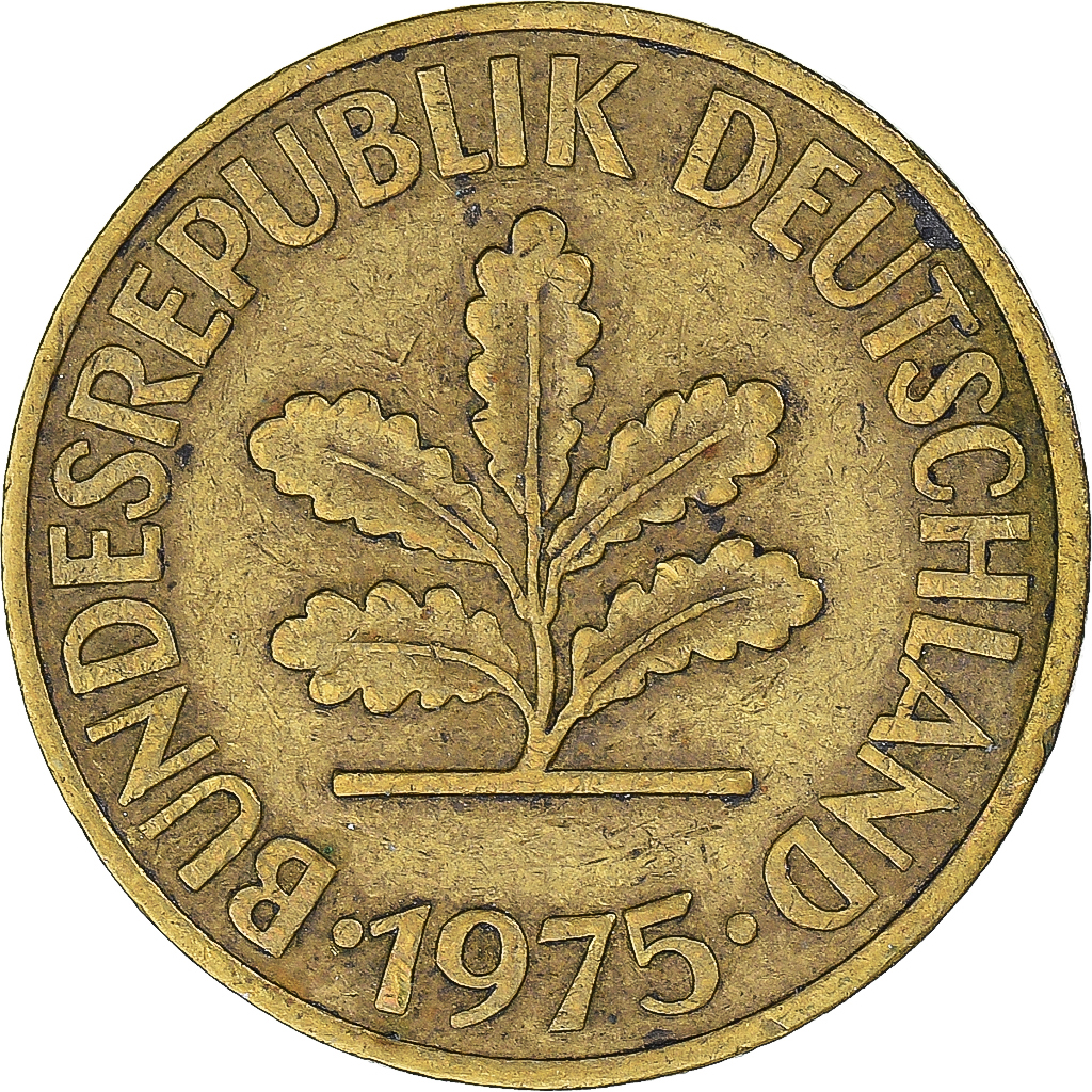 Coin, Germany, 10 Pfennig, 1975