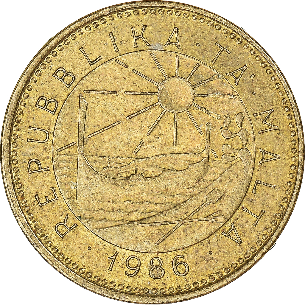 Coin, Malta, Cent, 1986