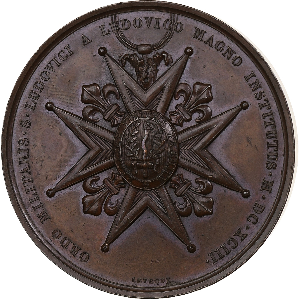 France, Medal, Ordre Militaire de Saint Louis, Copper, Gayrard/Leveque