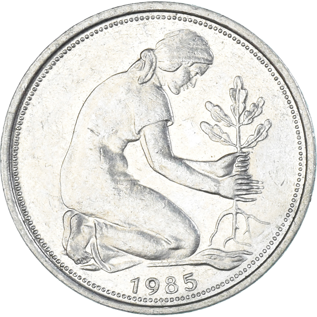 Coin, Germany, 50 Pfennig, 1985
