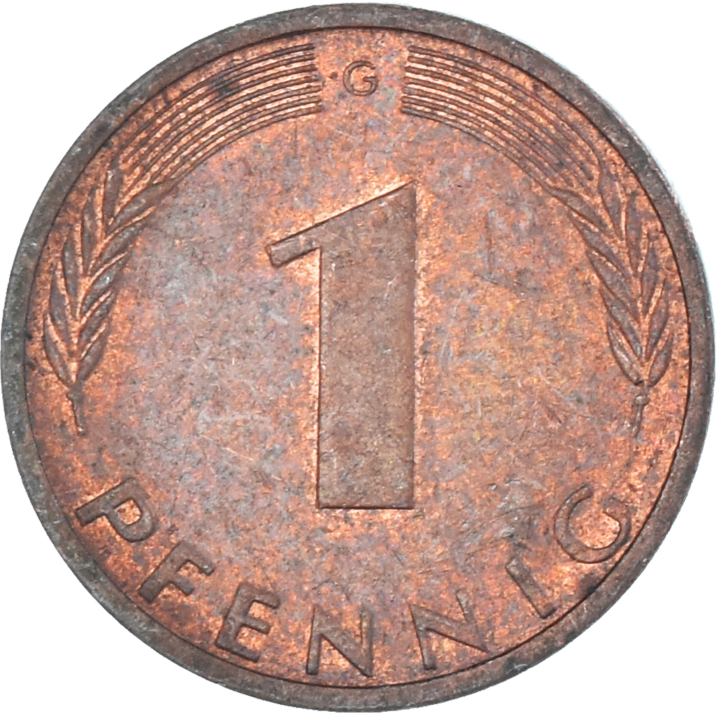 Coin, Germany, Pfennig, 1975