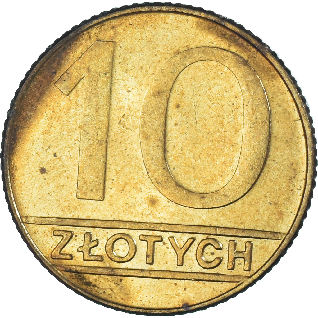 Coin, Poland, 10 Zlotych, 1990