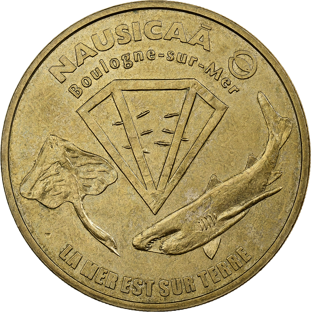 France, Medal, Boulogne-sur-Mer, Nausicaa, 1996-1998, MDP, Copper-nickel