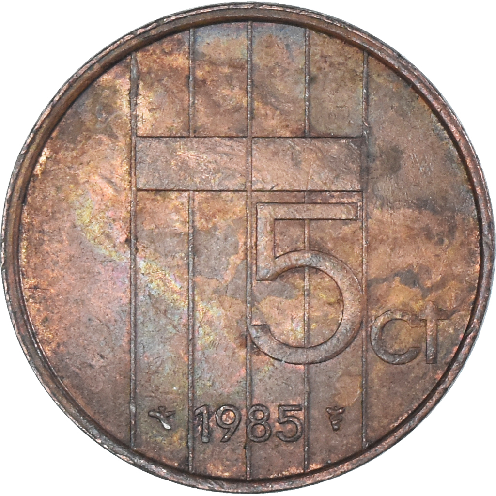Coin, Netherlands, 5 Cents, 1985