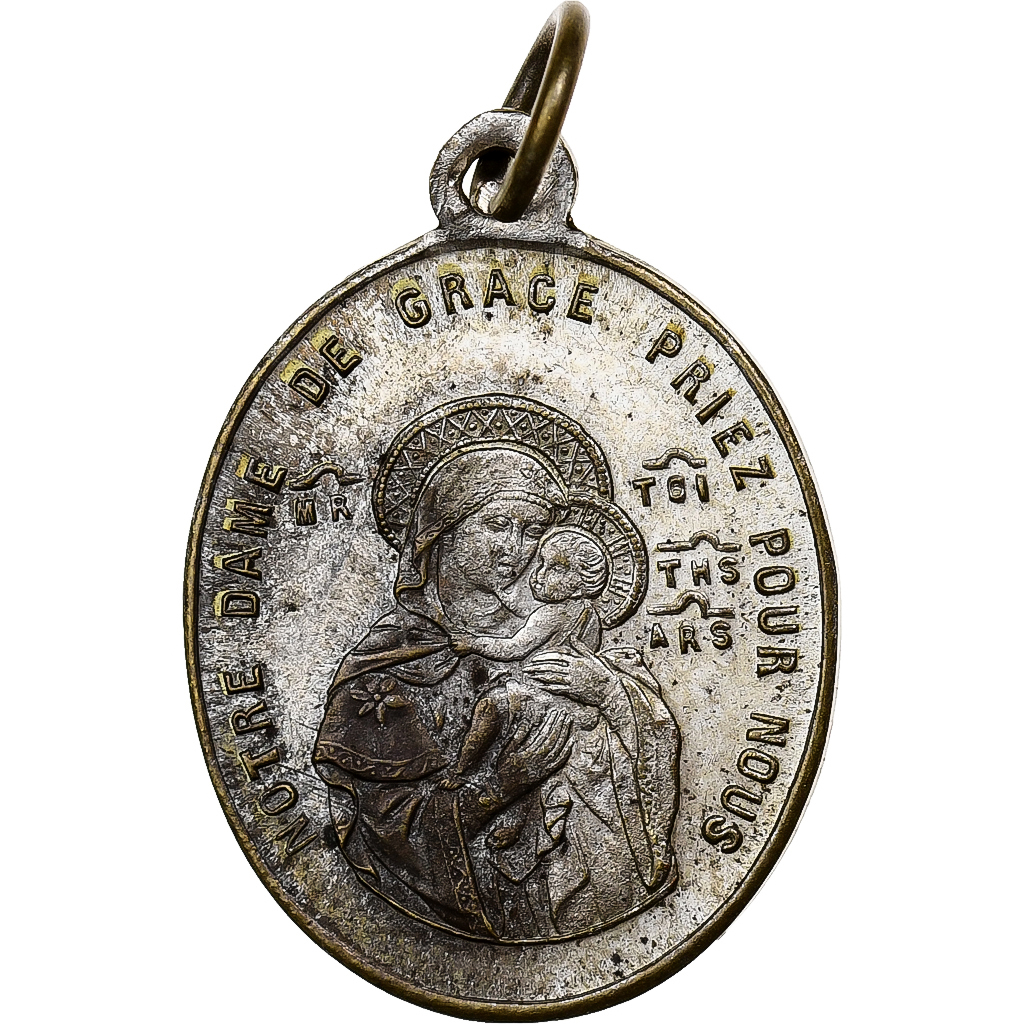 France, Medal, Couronnement Notre-Dame de Grâce, 1894, Tin, 