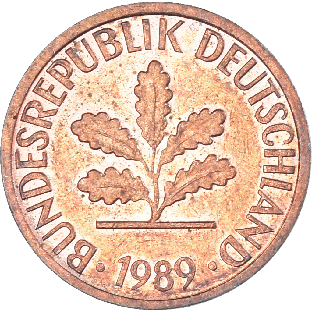 Coin, Germany, Pfennig, 1989