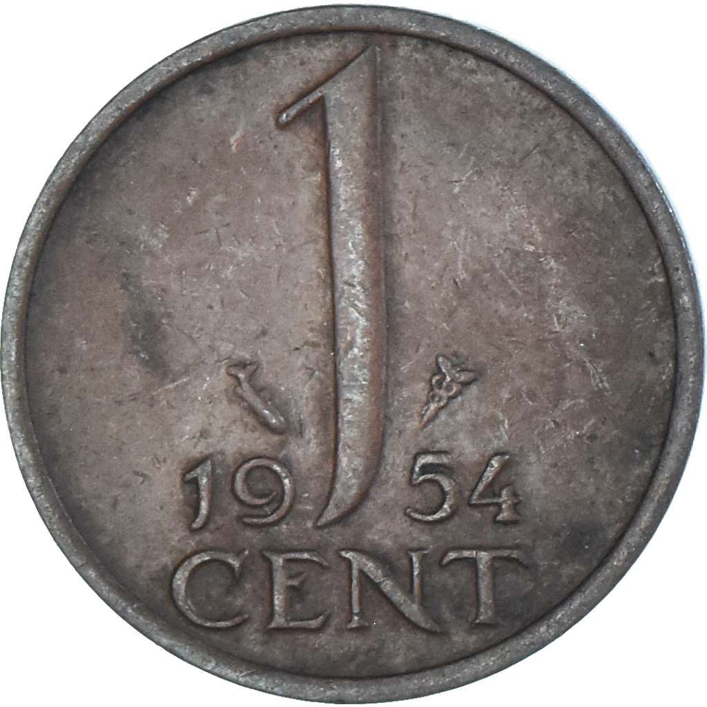 Coin, Netherlands, Cent, 1954
