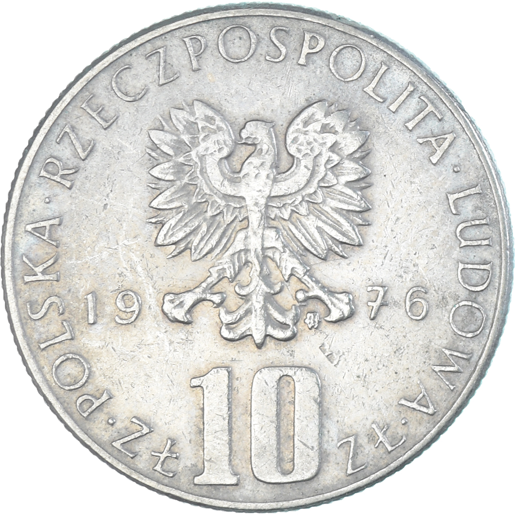 Coin, Poland, 10 Zlotych, 1976