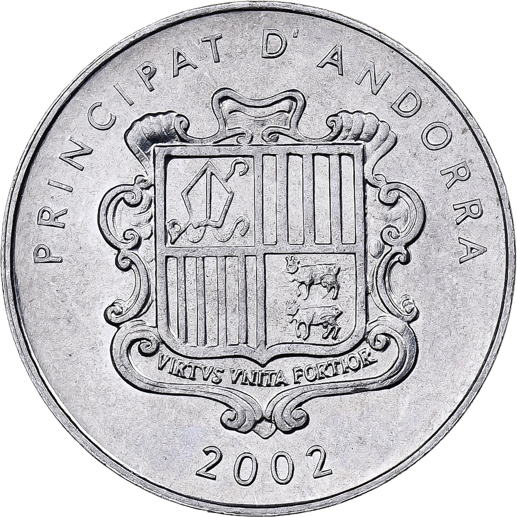 Andorra, Centim, Charlemagne, 2002, Kremnica, Aluminum, 