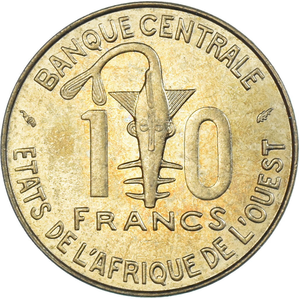 Coin, West African States, 10 Francs, 1980