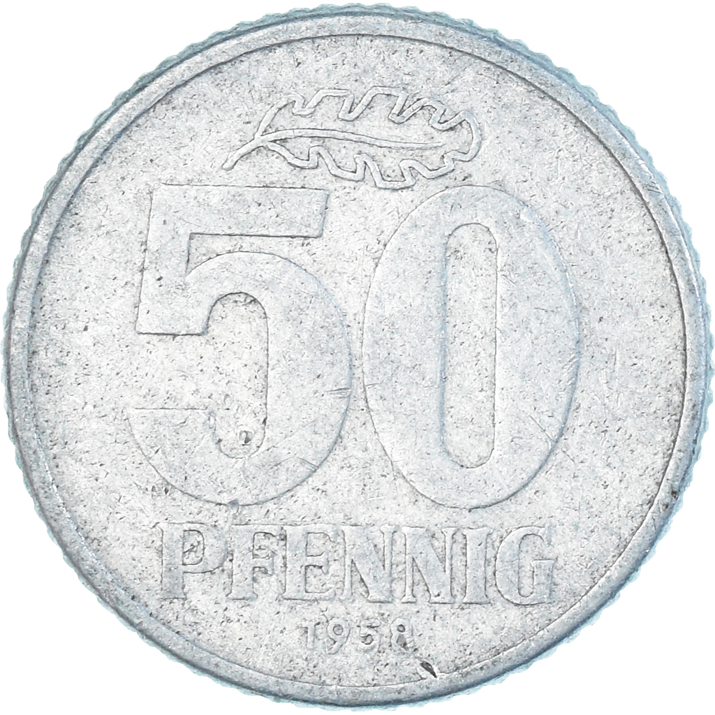 Coin, Germany - Democratic Republic, 50 Pfennig, 1958