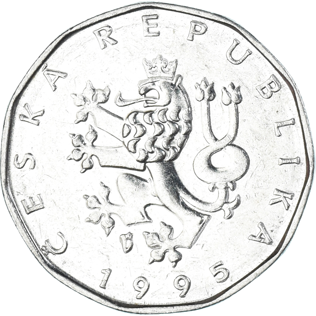Coin, Czech Republic, 2 Koruny, 1995