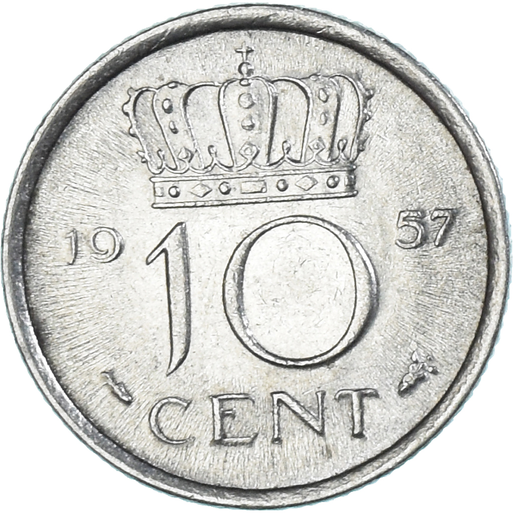 Coin, Netherlands, 10 Cents, 1957