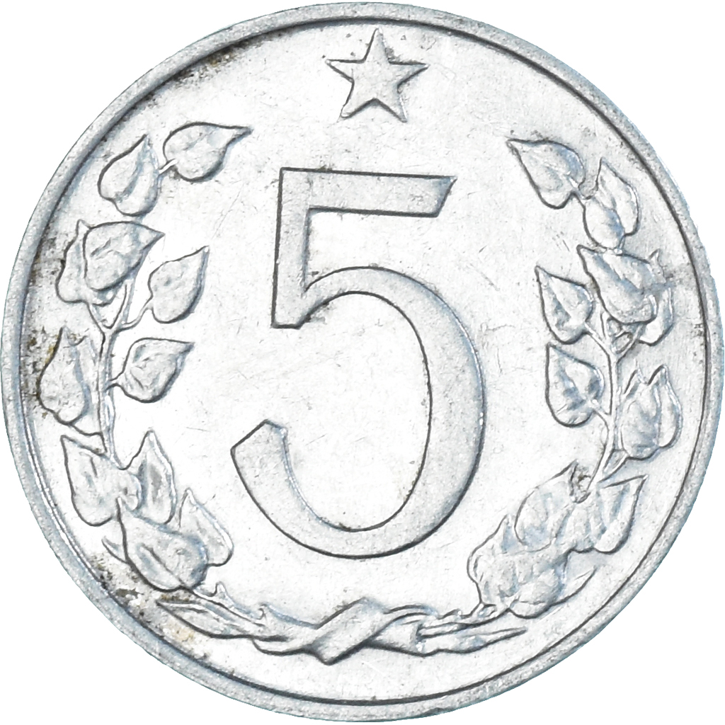 Coin, Czechoslovakia, 5 Korun, 1966