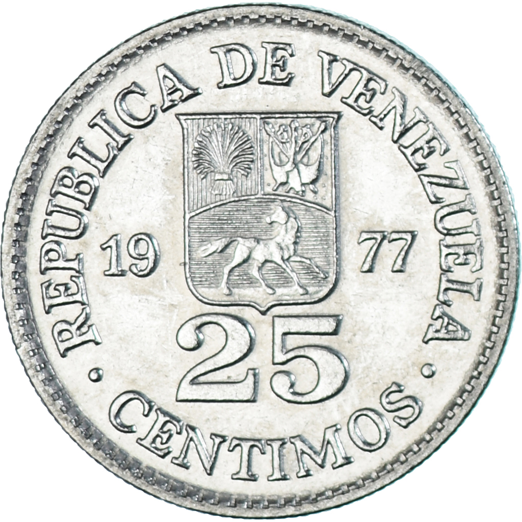 Coin, Venezuela, 25 Centimos, 1977