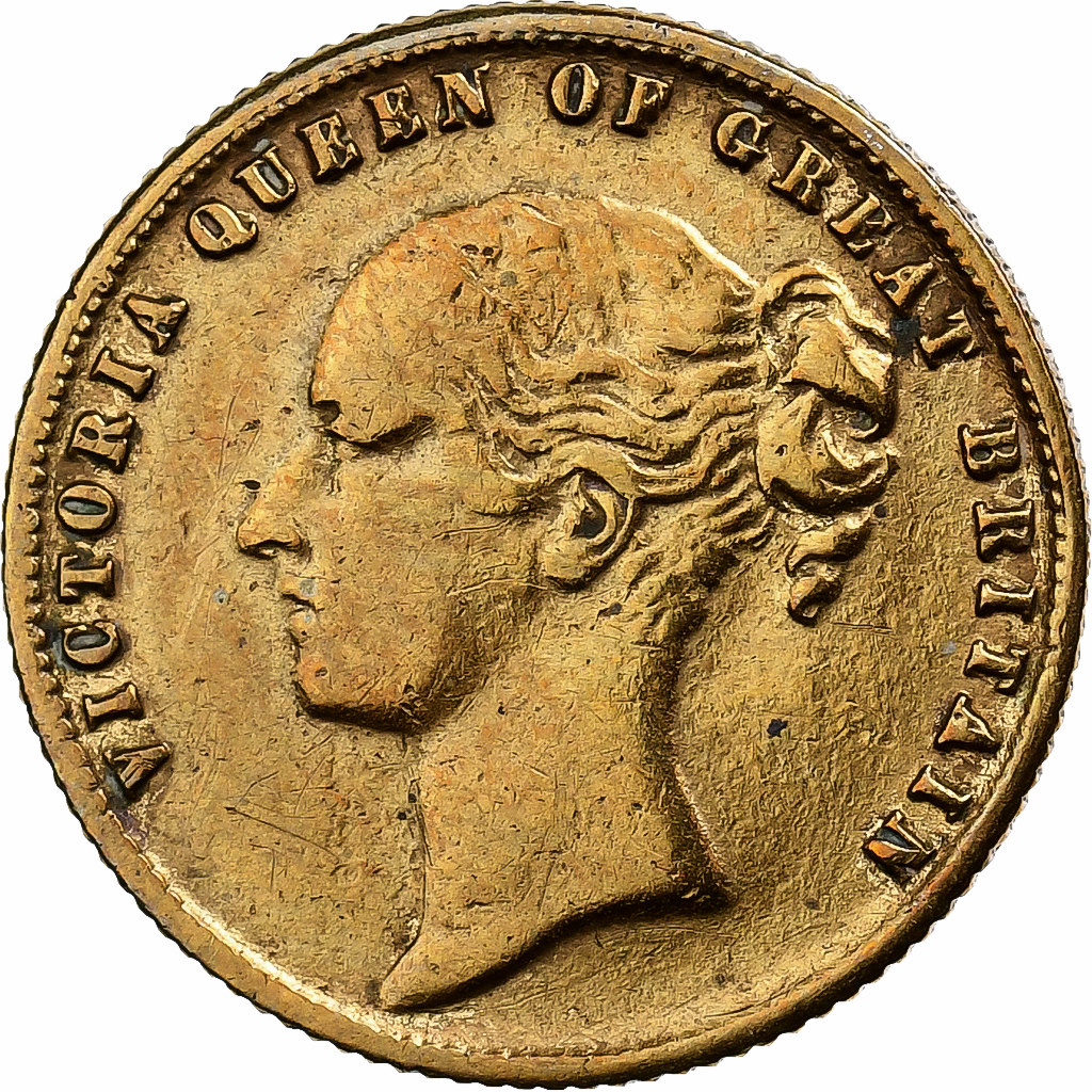 United Kingdom, Token, Victoria, Prince of Wales model, 1/2 Sovereign, Brass