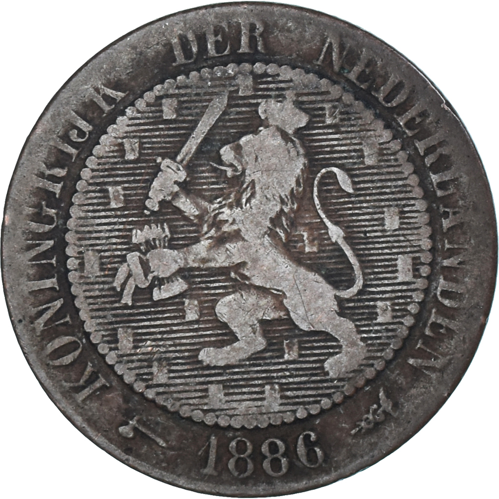 Coin, Netherlands, 2-1/2 Cent, 1886