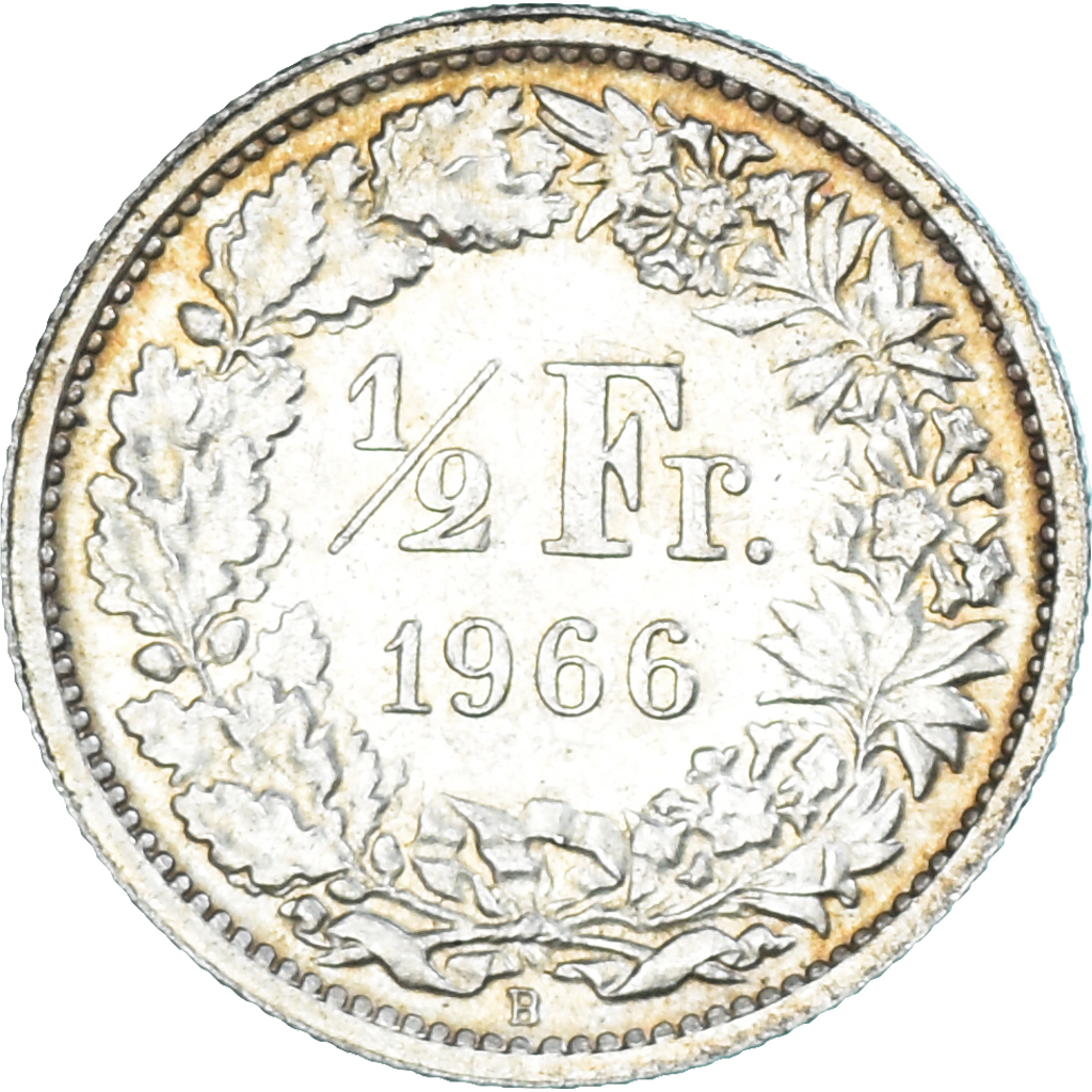 Coin, Switzerland, 1/2 Franc, 1966
