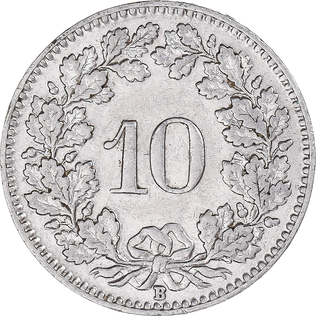 Coin, Switzerland, 10 Rappen, 1938