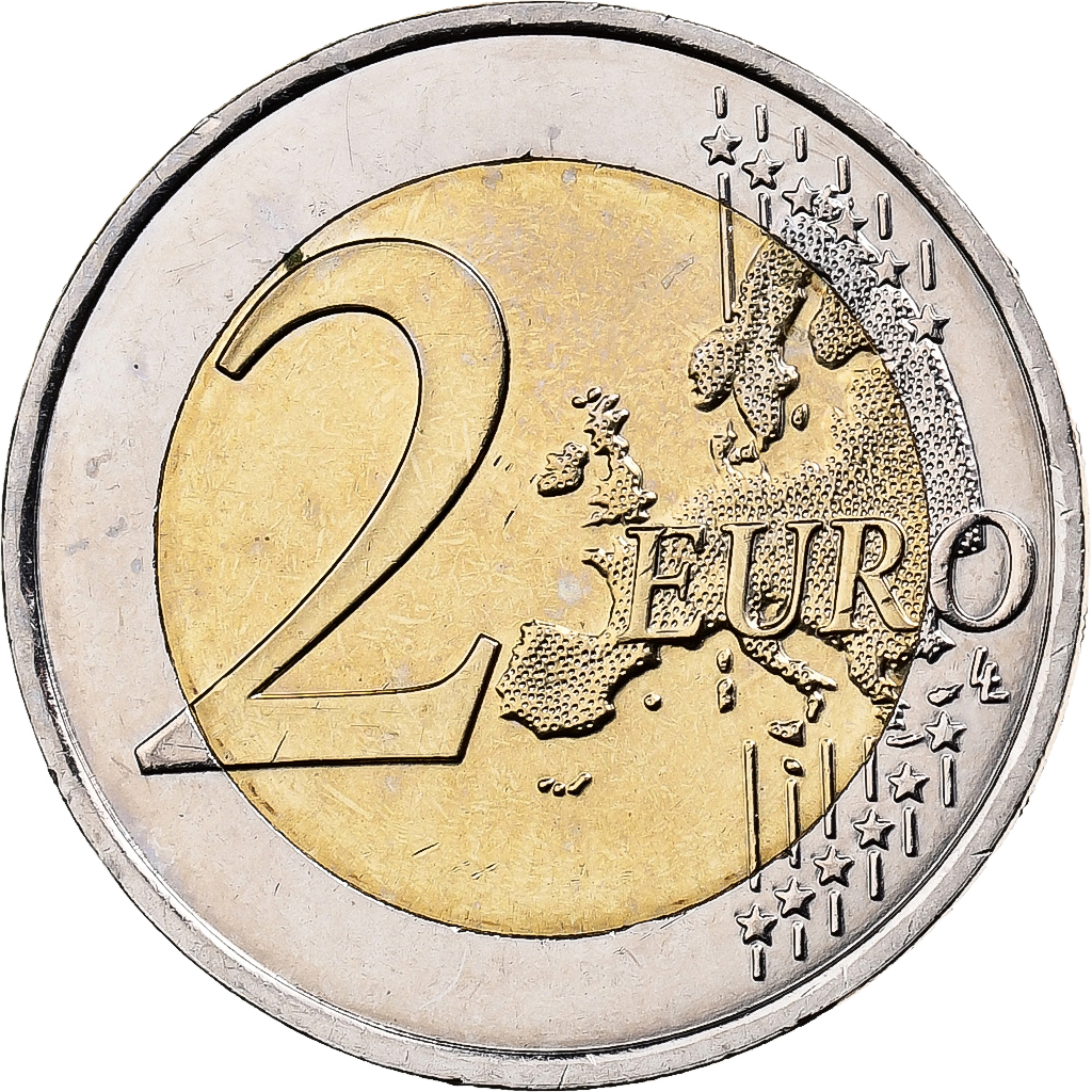 France, 2 Euro, Pierre de Coubertin, 2013, MDP, Bi-Metallic, 