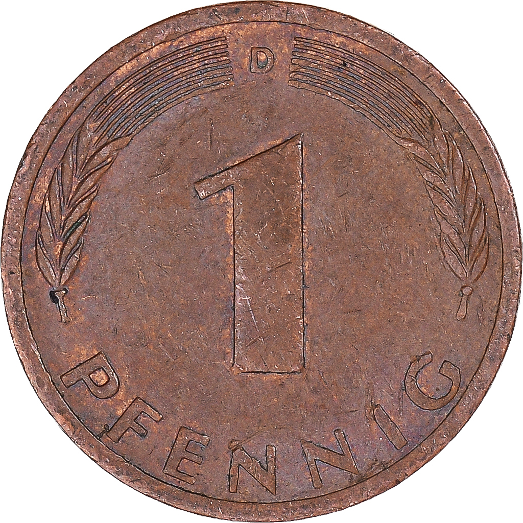 Coin, Germany, Pfennig, 1973