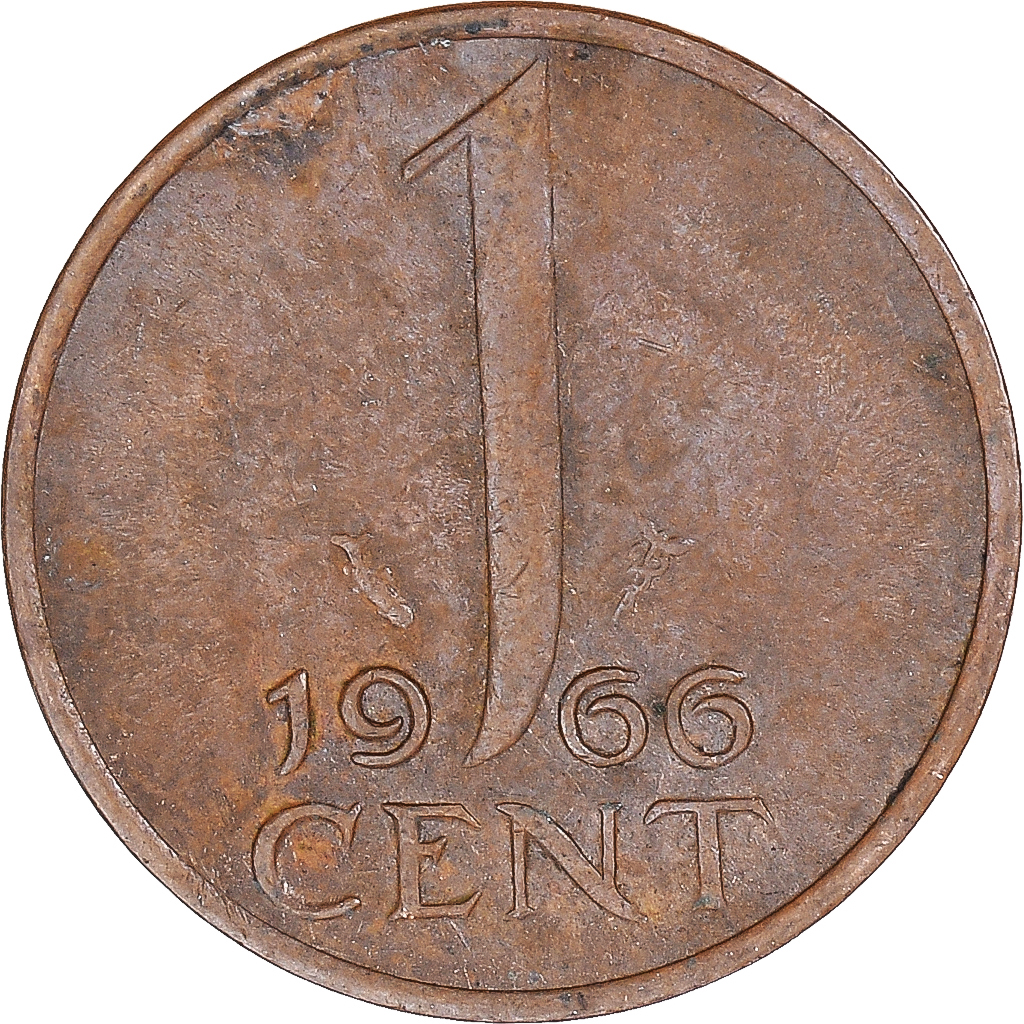 Coin, Netherlands, Cent, 1966
