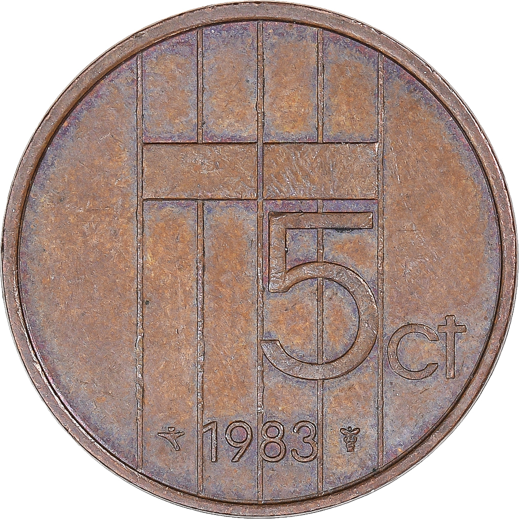 Coin, Netherlands, 5 Cents, 1983