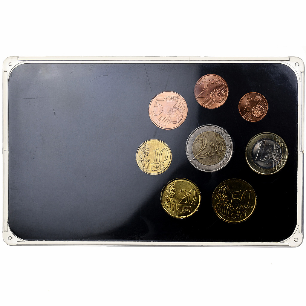 France, Set 1 ct. - 2 Euro, Tour Eiffel, Colorized, Mixed Dates, MDP, MS