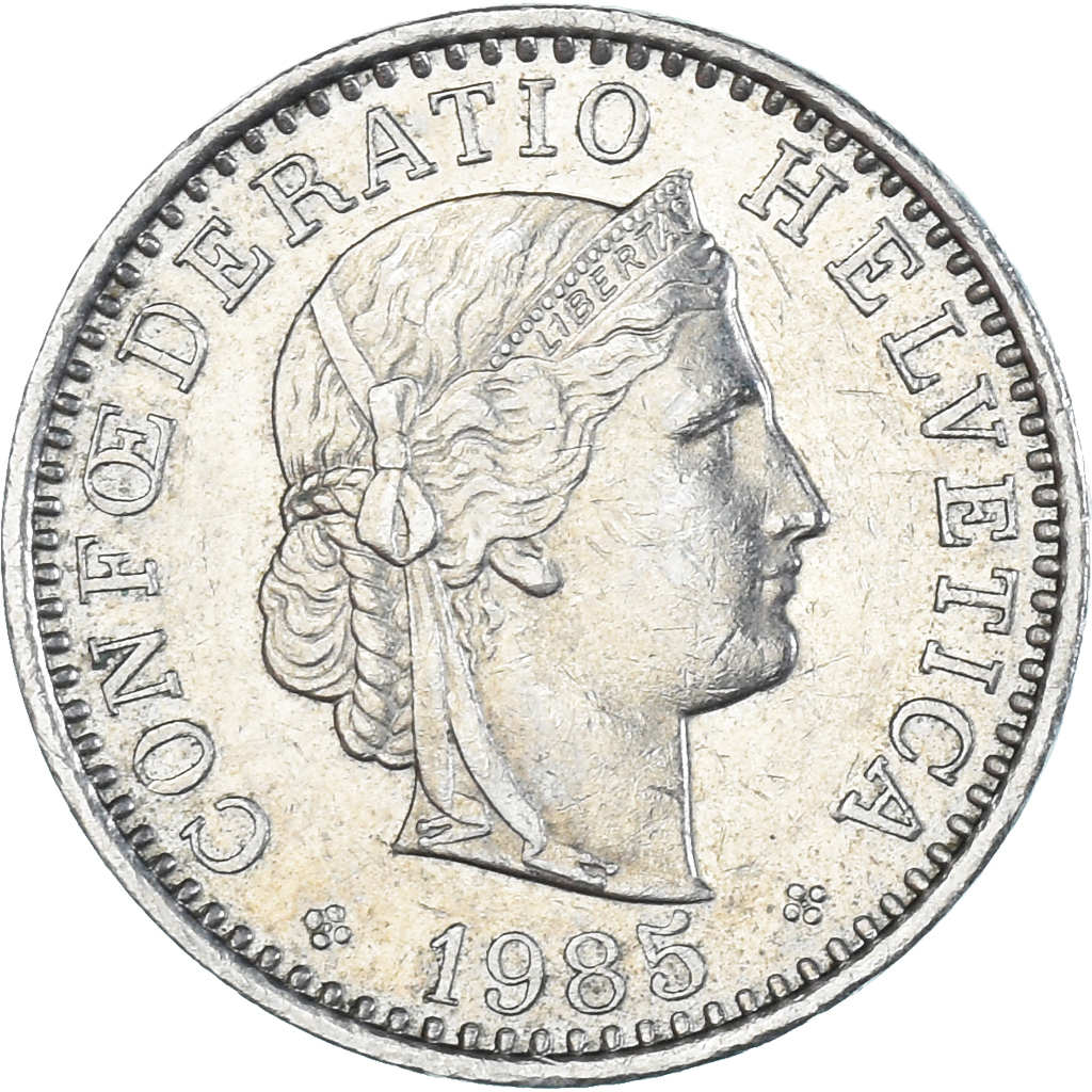 Coin, Switzerland, 20 Rappen, 1985