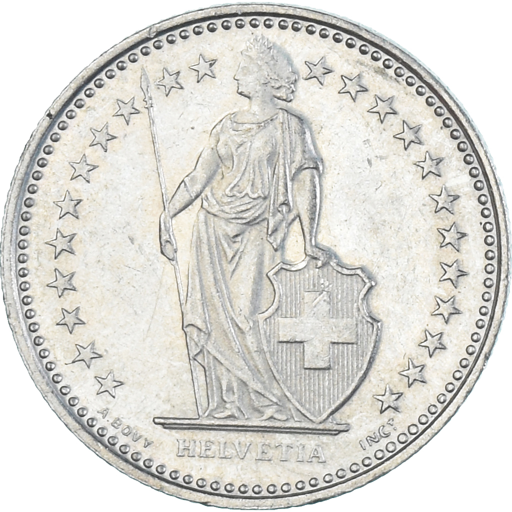Coin, Switzerland, 1/2 Franc, 1989