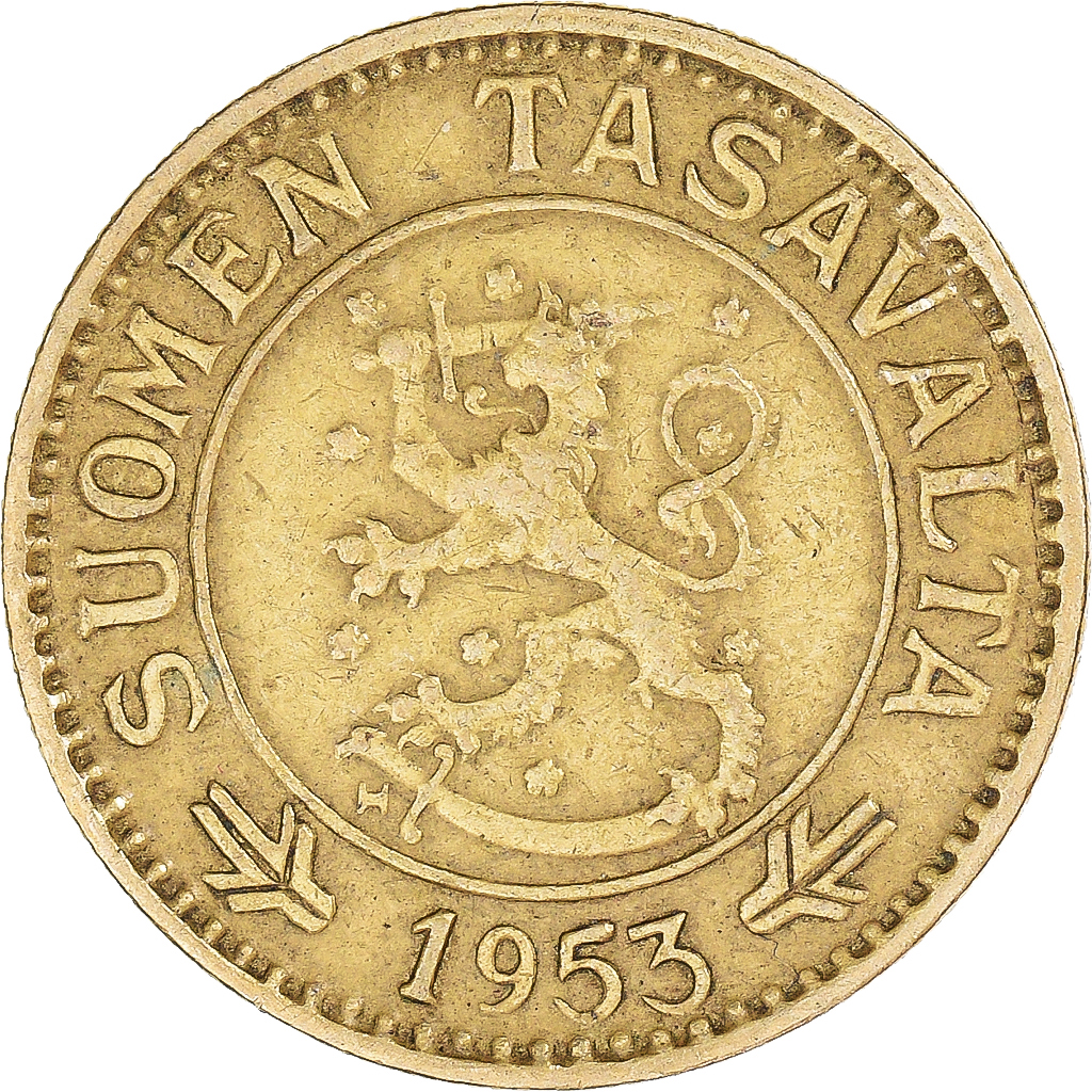 Coin, Finland, 10 Markkaa, 1953