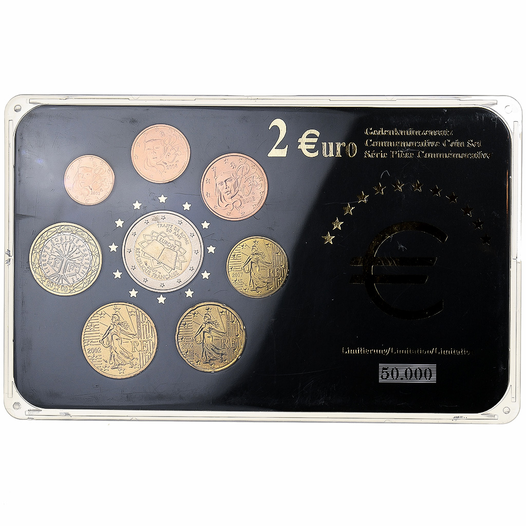 France, Set 1 ct. - 2 Euro, Mixed Dates, MDP, MS(63)