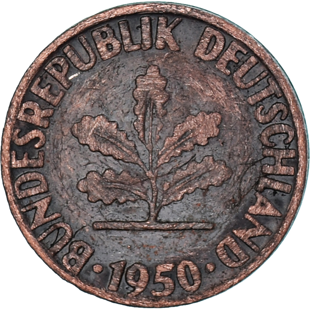 Coin, Germany, Pfennig, 1950