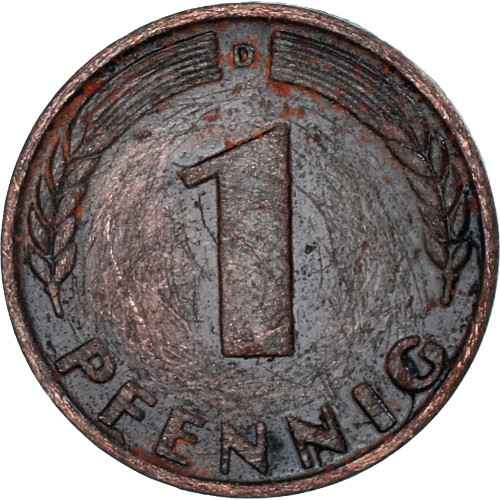Coin, Germany, Pfennig, 1950