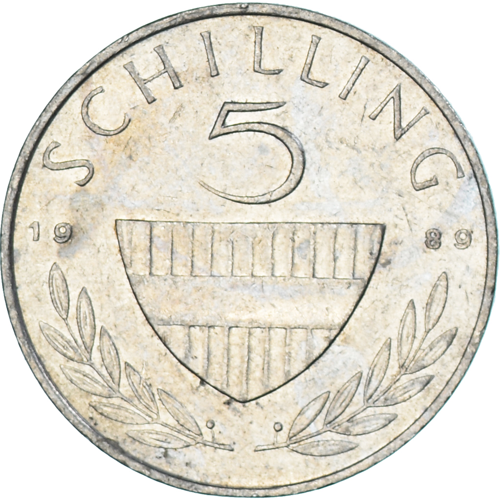 Coin, Austria, 5 Schilling, 1989