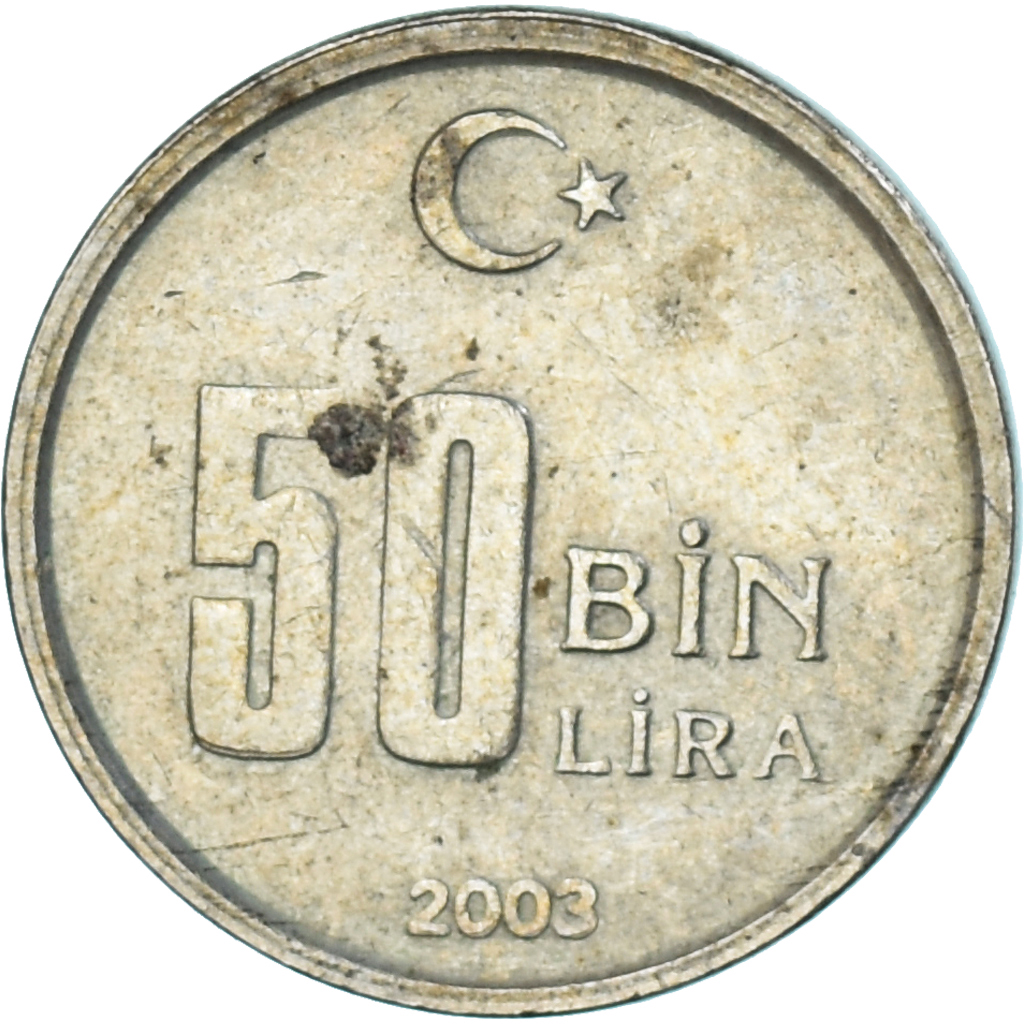 1341474] Coin, Turkey, 50000 Lira, 50 Bin Lira, 2003 | eBay
