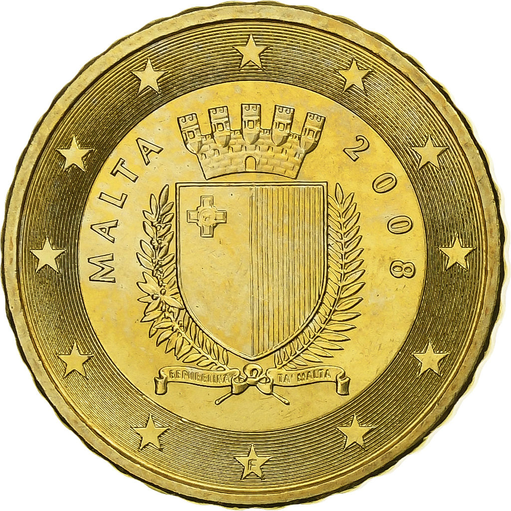 Malta, 10 Centimes, 2008, MDP, Nordic gold, UNZ