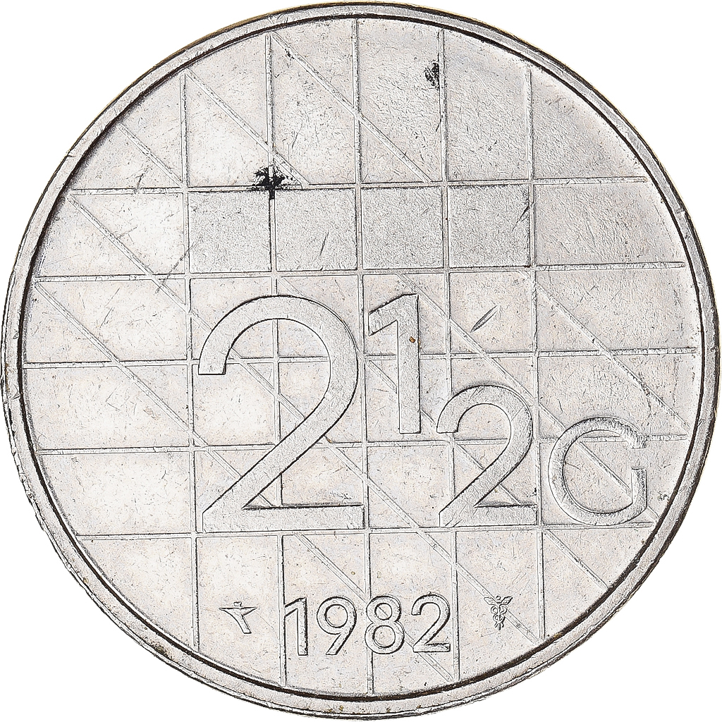 Coin, Netherlands, 2-1/2 Gulden, 1982